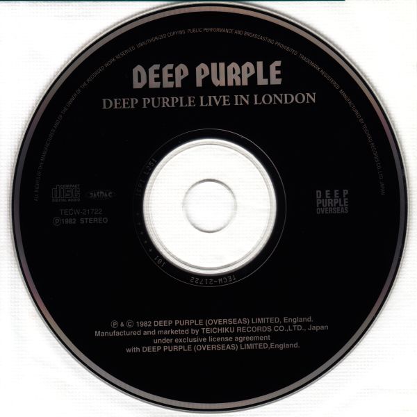 CD, Deep Purple - Live In London